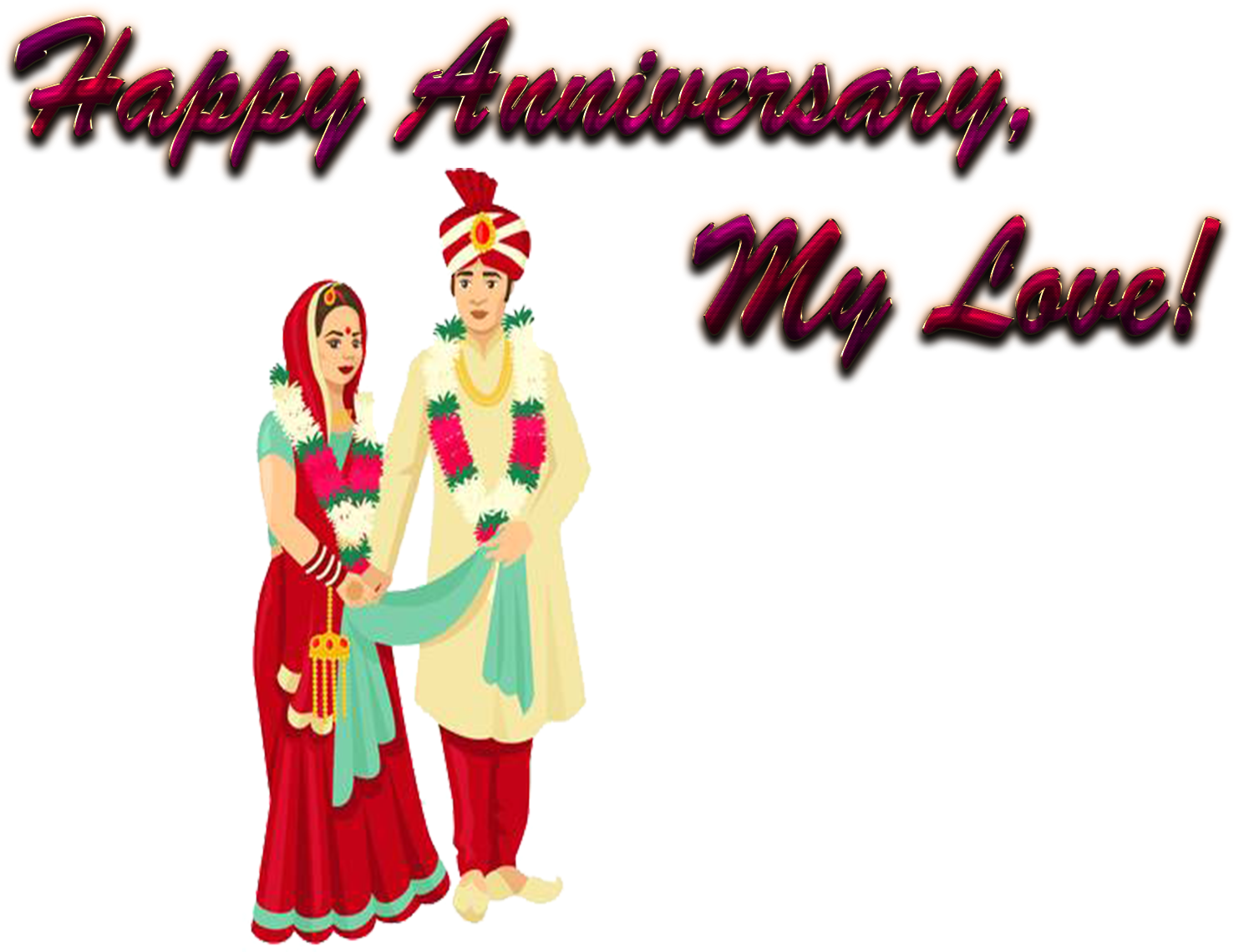 Traditional Anniversary Couple Celebration PNG image