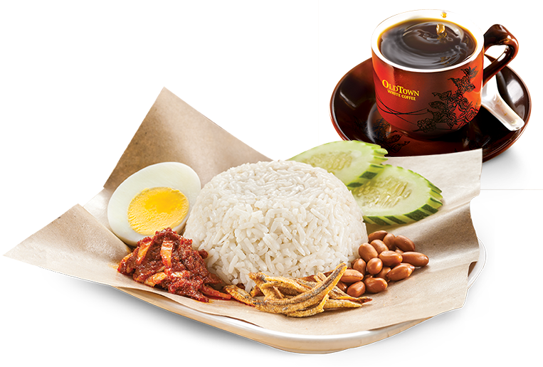 Traditional Asian Breakfastwith Coffee PNG image