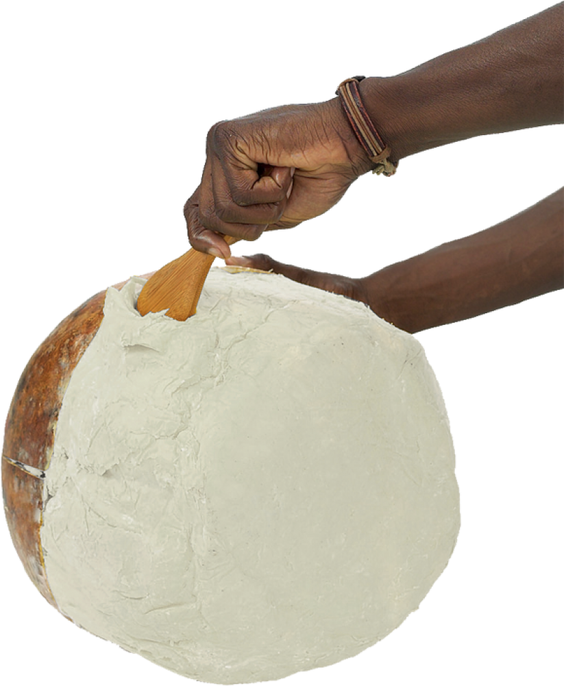 Traditional Butter Churning Process PNG image