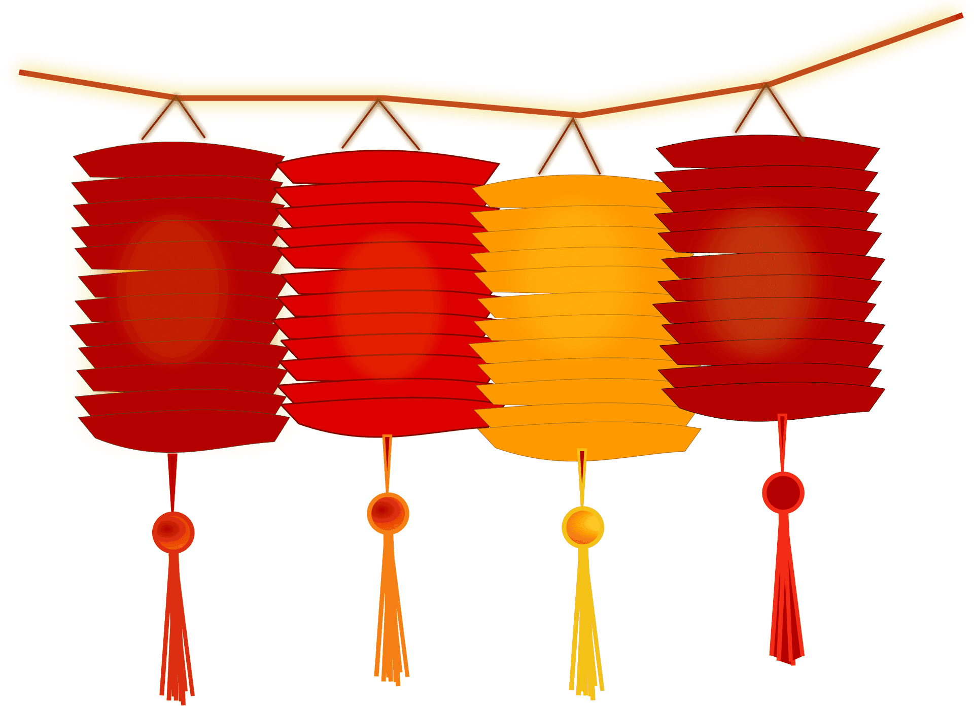 Traditional Chinese Lanterns Festival Decoration PNG image