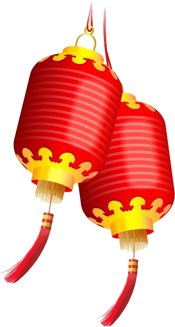 Traditional Chinese New Year Lanterns PNG image