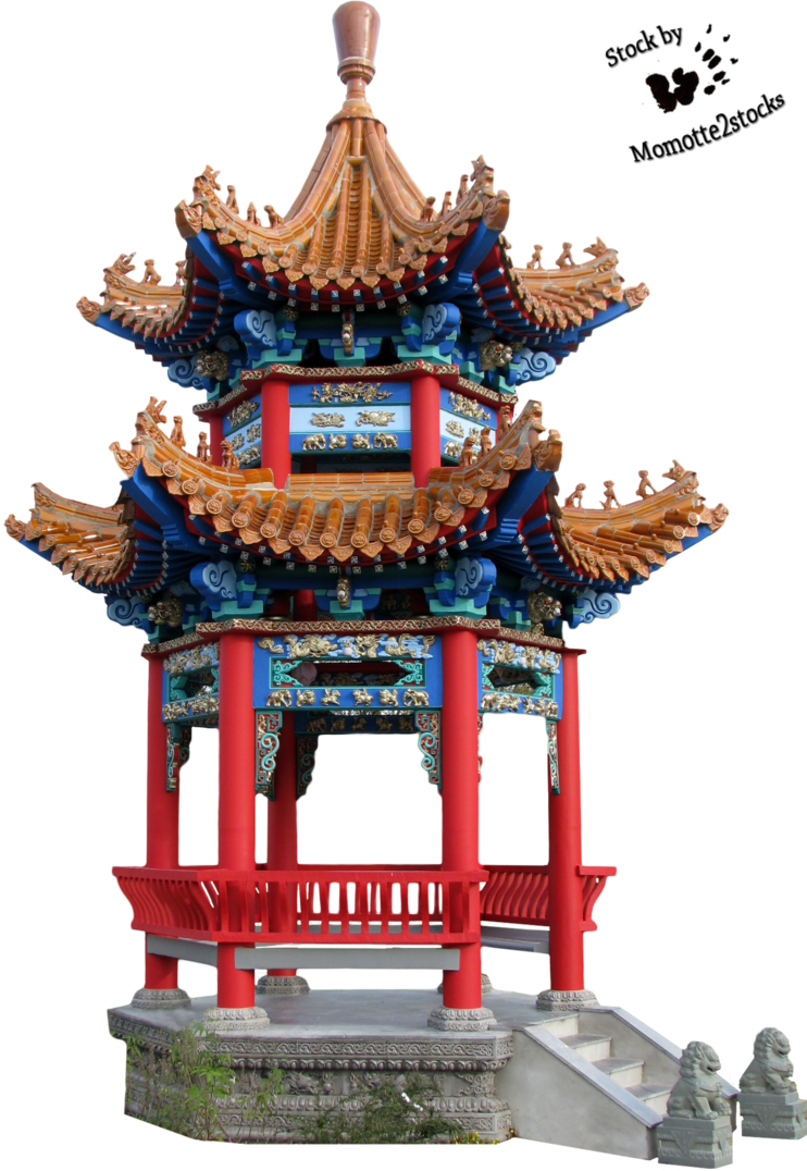 Traditional Chinese Pagoda Structure PNG image