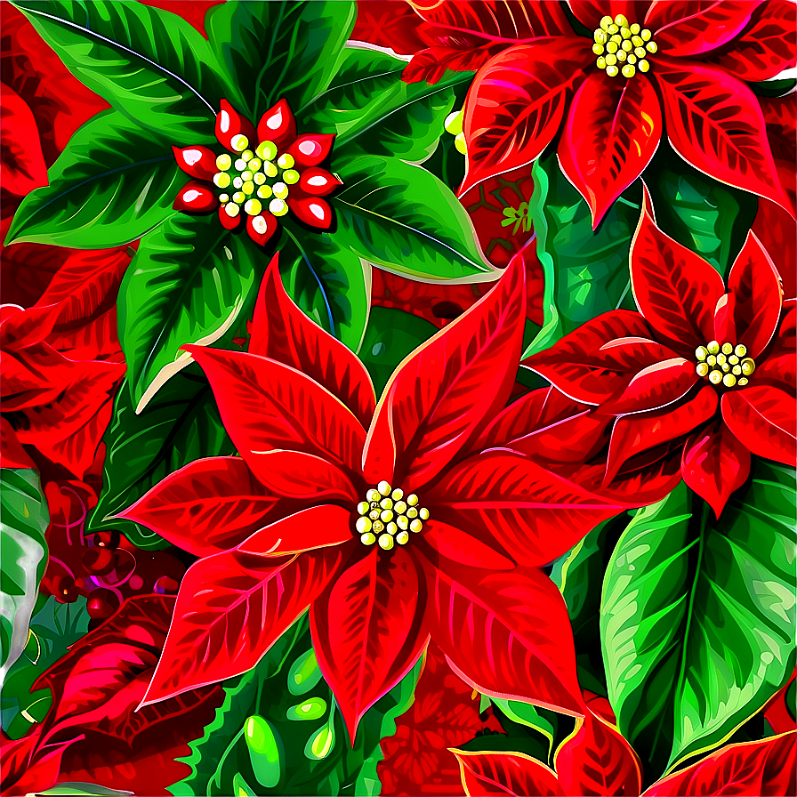 Traditional Christmas Poinsettia Png 06252024 PNG image