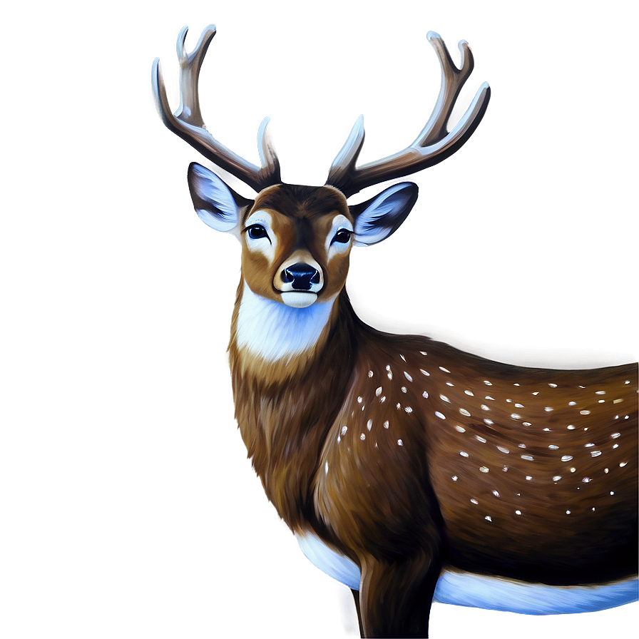 Traditional Deer Painting Png 95 PNG image