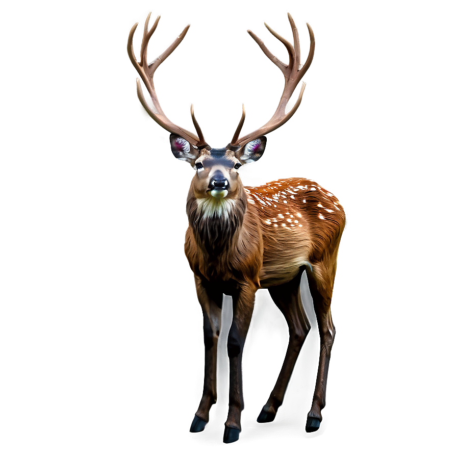 Traditional Deer Painting Png Oxv PNG image