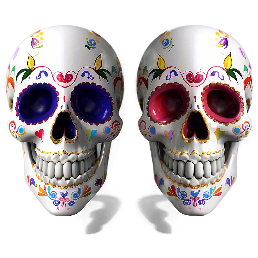 Traditional Dia De Los Muertos Skull Png 06112024 PNG image