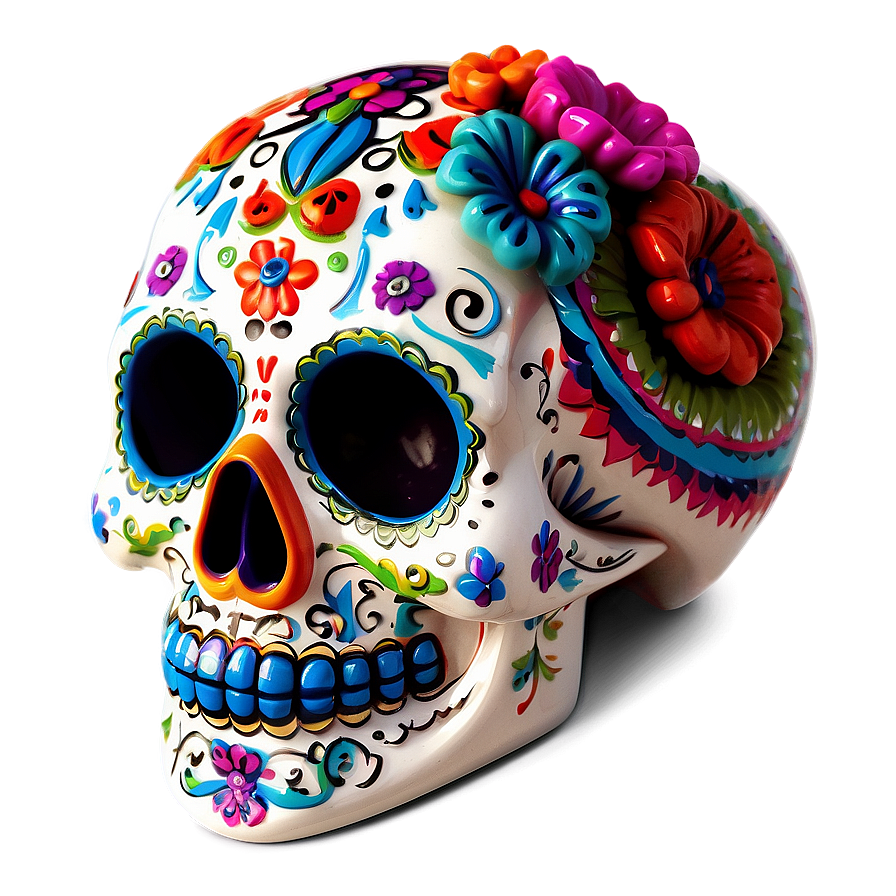 Traditional Dia De Los Muertos Skull Png 45 PNG image