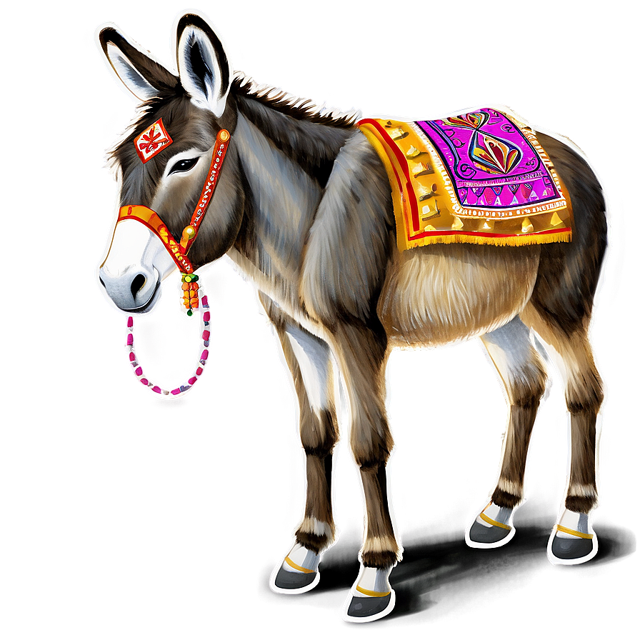 Traditional Donkey Drawing Png Wiv95 PNG image