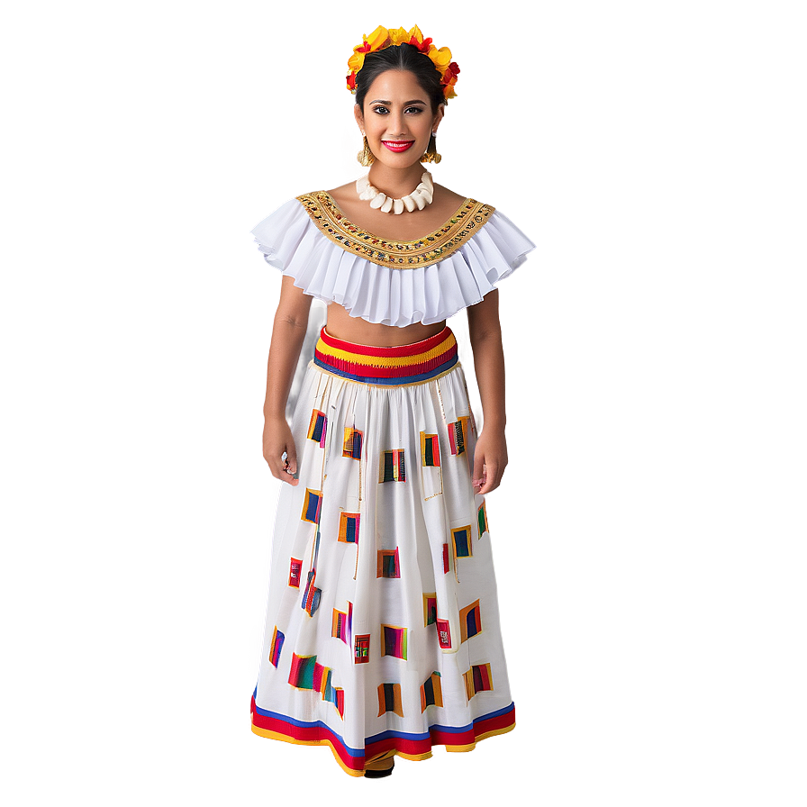 Traditional Fiesta Dress Png Ett PNG image