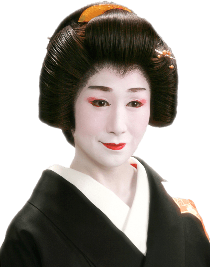 Traditional Geisha Portrait PNG image