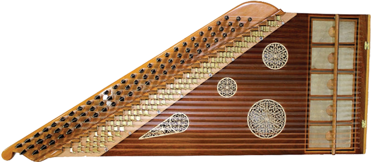 Traditional Hammered Dulcimer Instrument PNG image