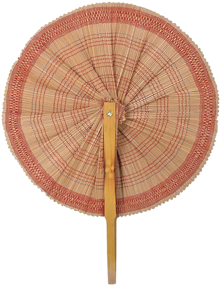 Traditional Handheld Bamboo Fan PNG image