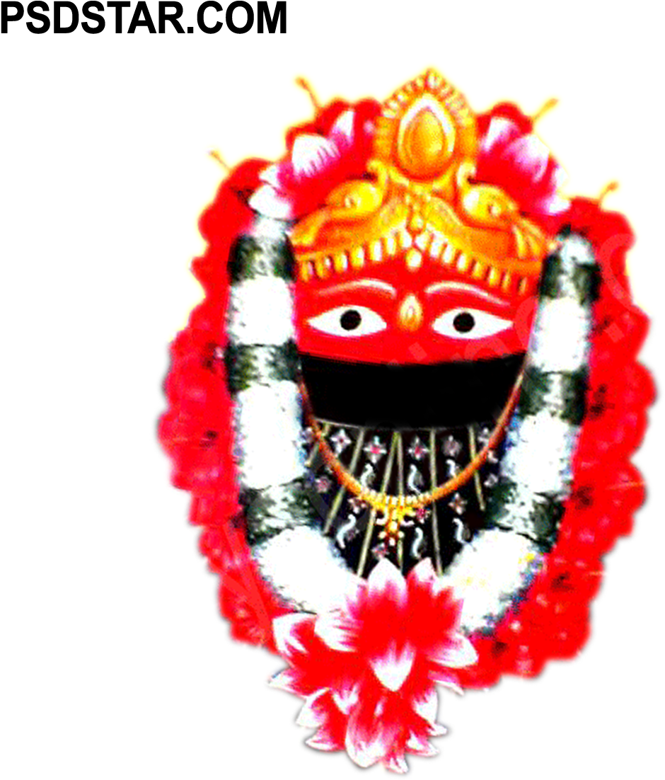 Traditional Hindu Goddess Mask PNG image