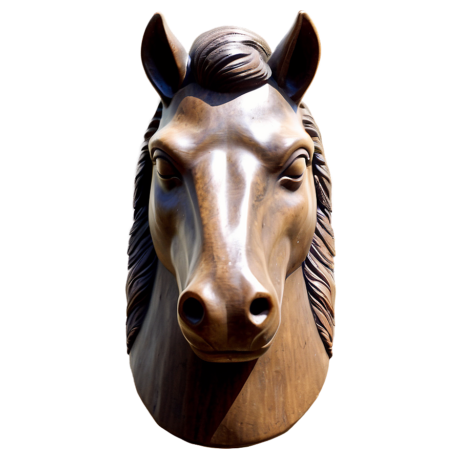 Traditional Horse Head Carving Png Myv44 PNG image