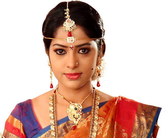 Traditional Indian Actress Portrait PNG image