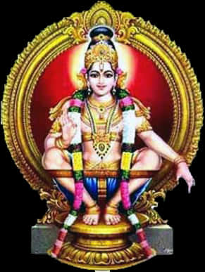 Traditional Indian Deity Art PNG image