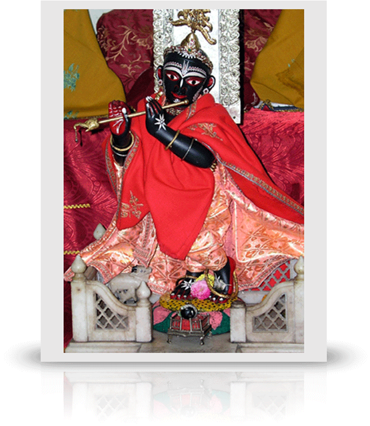 Traditional Indian Deity Statue With Flute PNG image