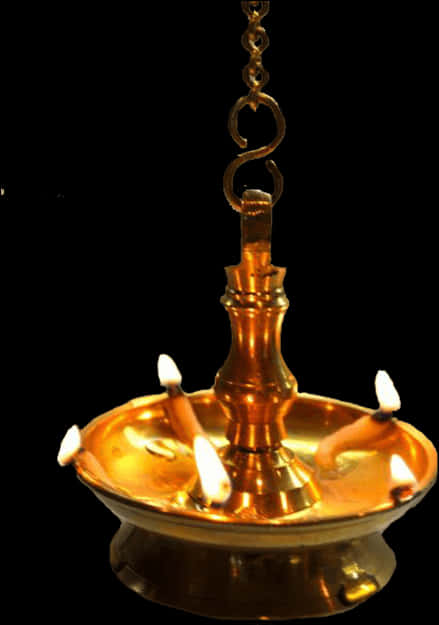 Traditional Indian Hanging Lamp PNG image