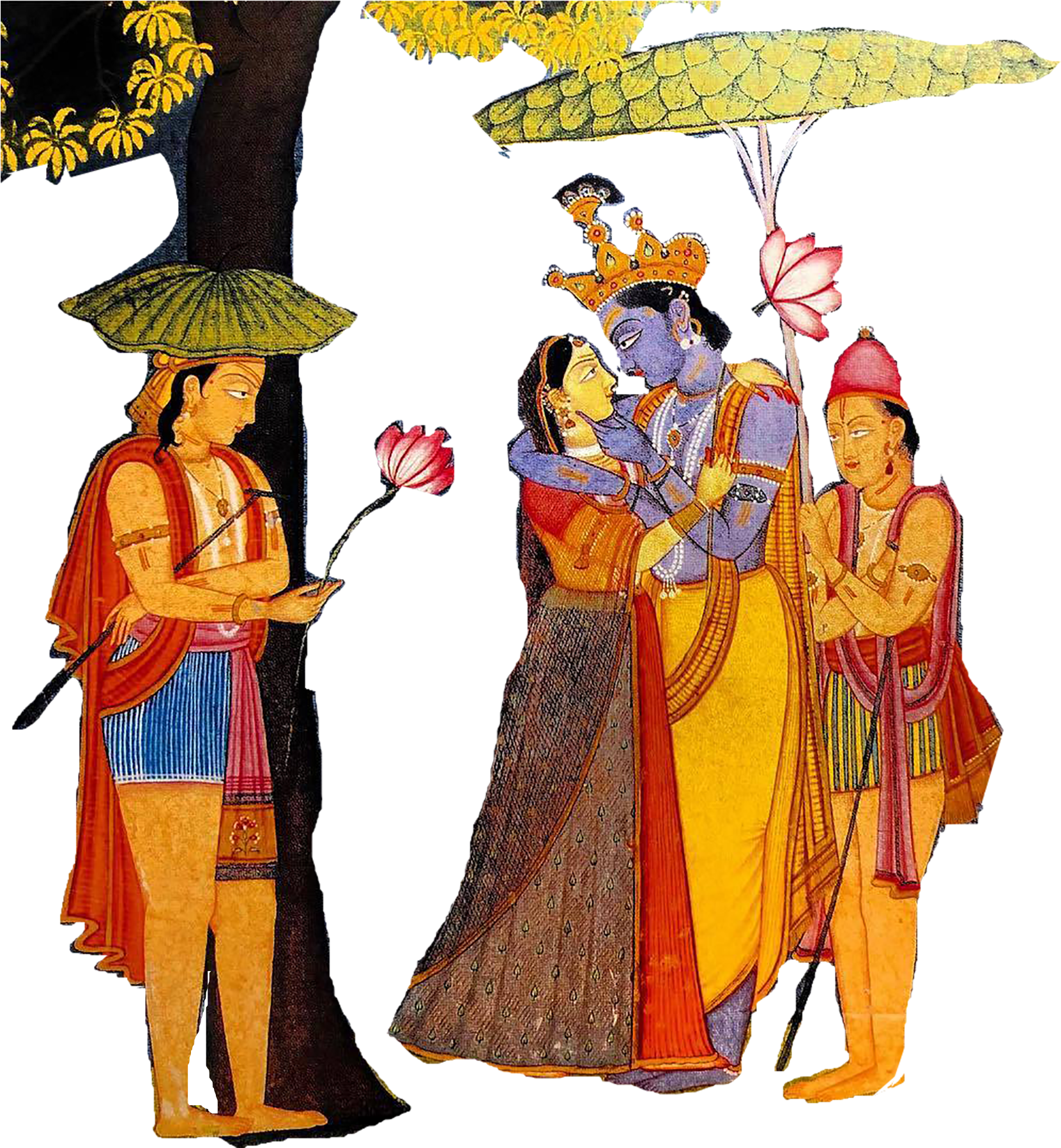 Traditional_ Indian_ Mythological_ Artwork PNG image