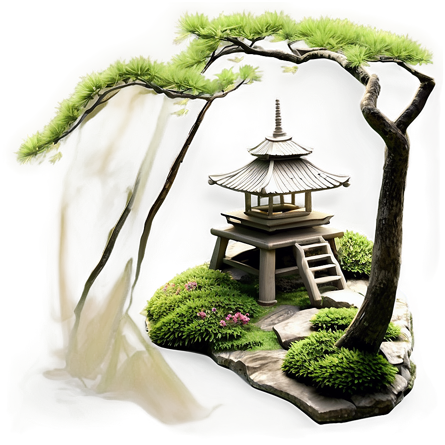 Traditional Japanese Garden Png Nye PNG image