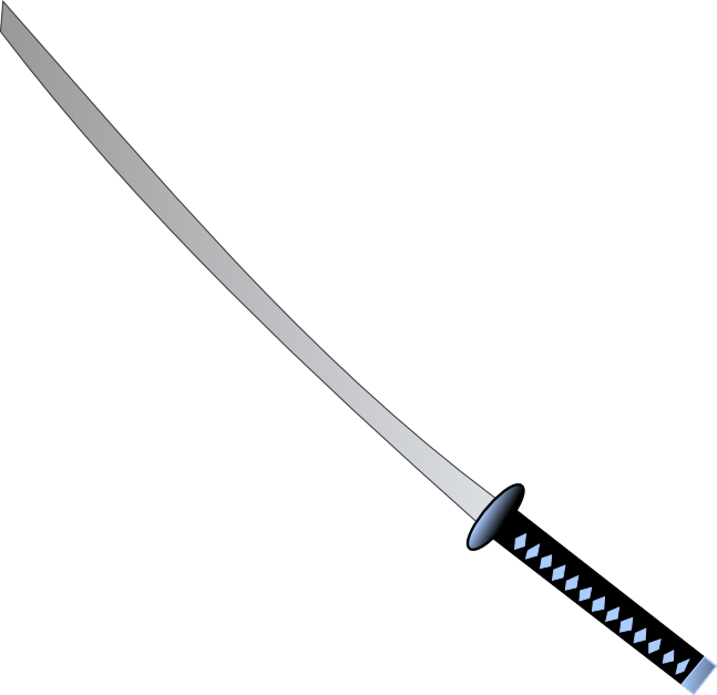 Traditional Japanese Katana Sword PNG image