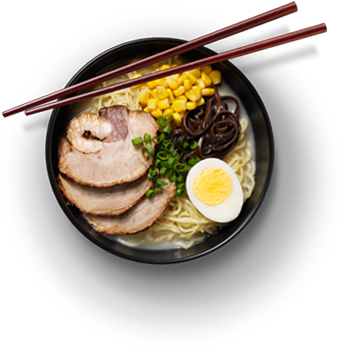 Traditional Japanese Ramen Bowl PNG image