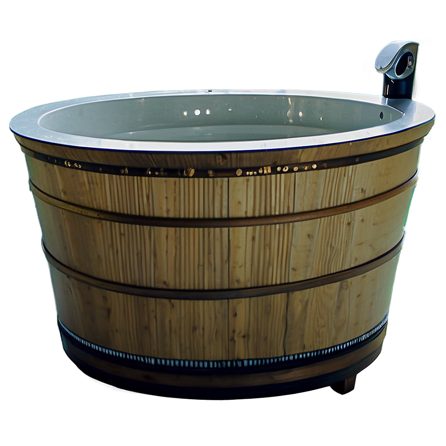 Traditional Japanese Soaking Tub Png 2 PNG image