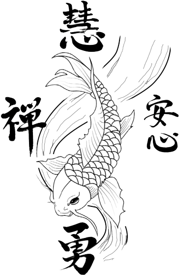 Traditional Koi Fish Artwork PNG image