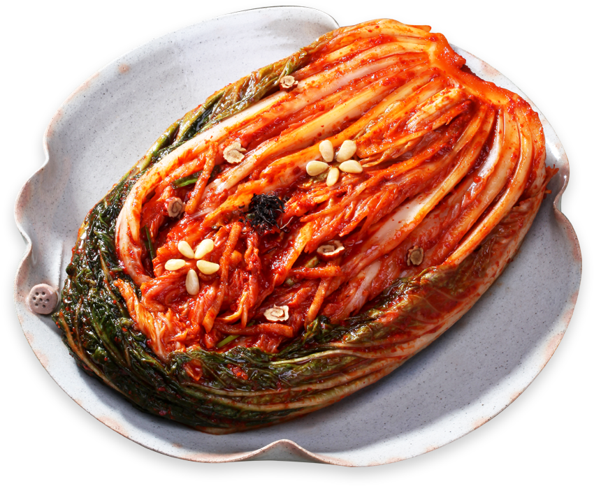 Traditional Korean Kimchi Dish PNG image