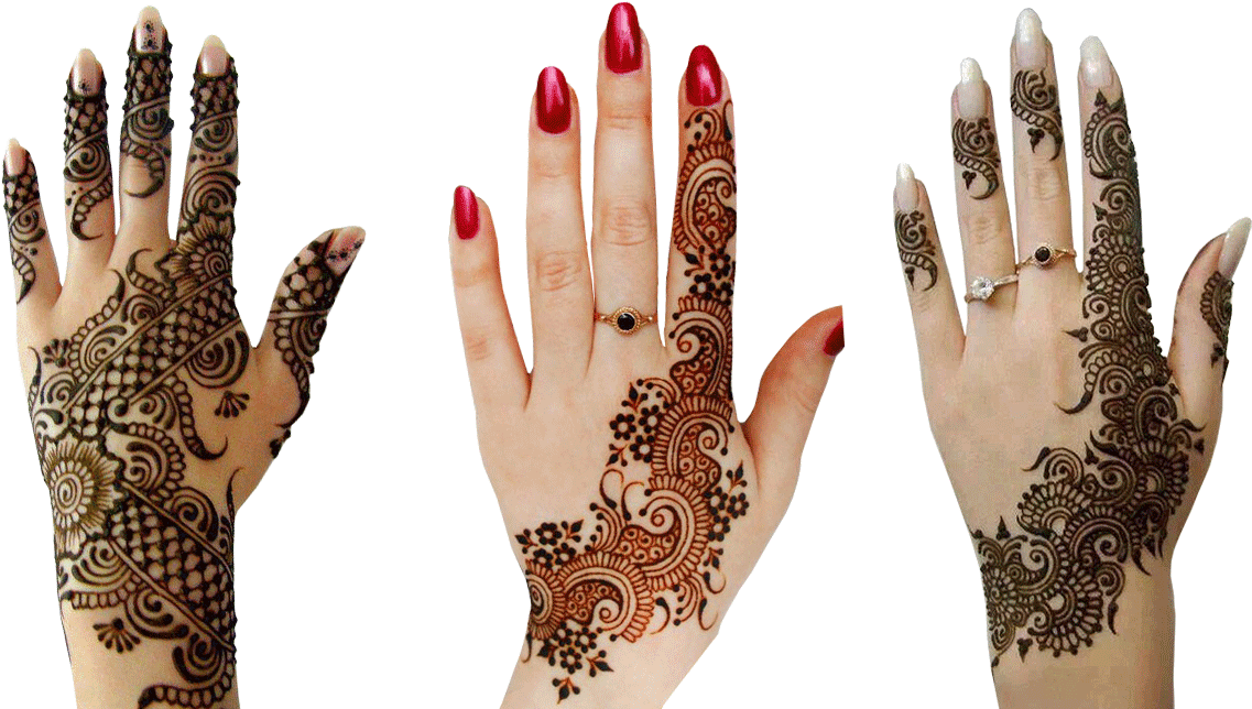 Traditional Mehndi Designson Hands PNG image