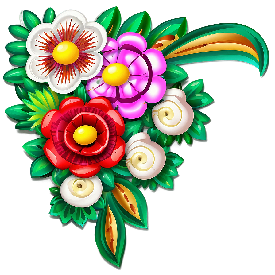 Traditional Mexican Paper Flowers Png 35 PNG image