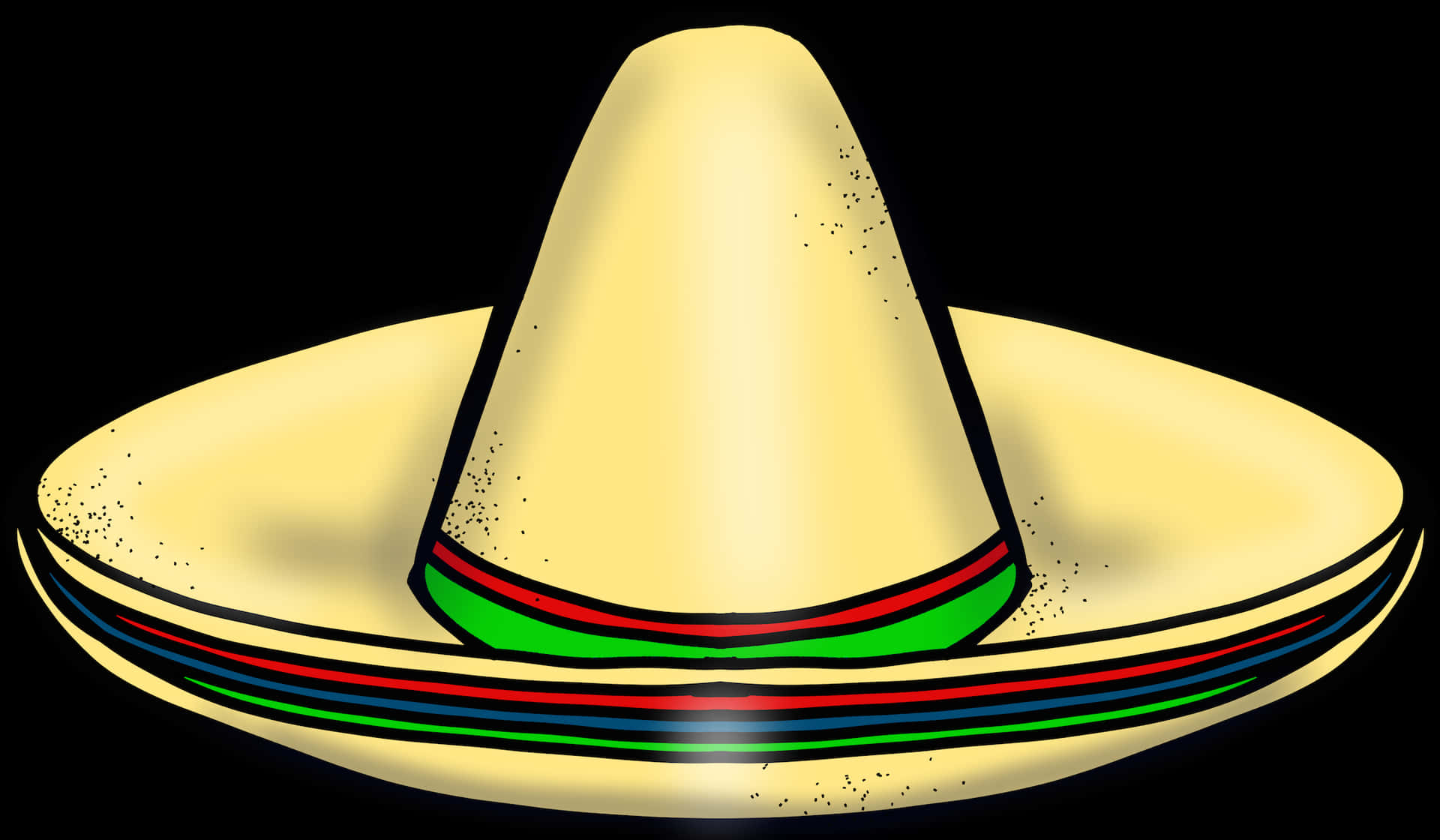 Traditional Mexican Sombrero Illustration PNG image