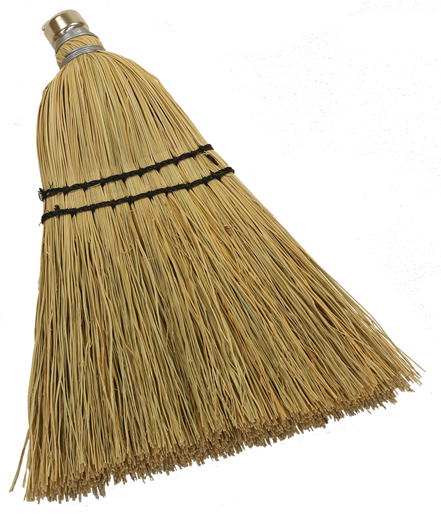 Traditional Natural Fiber Broom Image PNG image