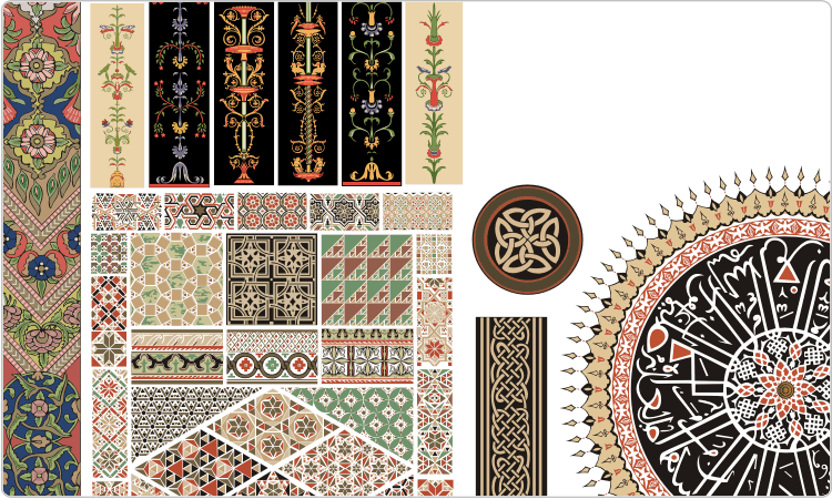 Traditional Ornament Vector Collection PNG image