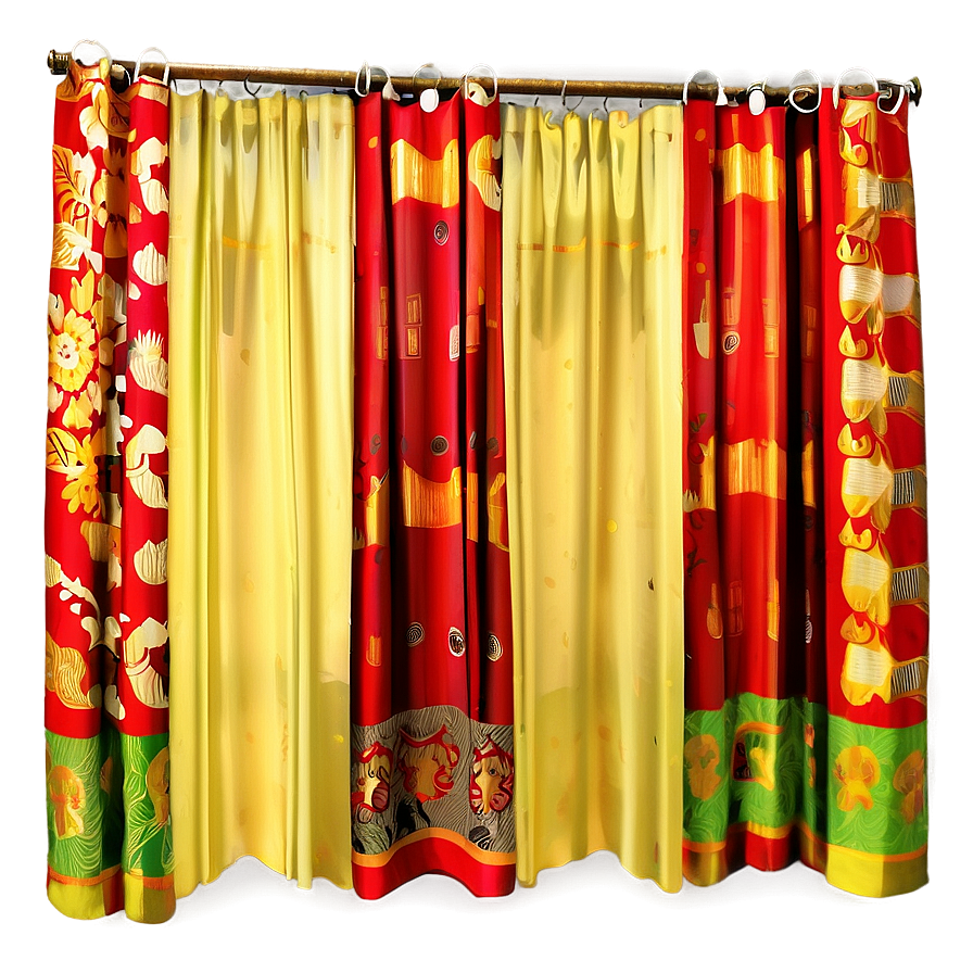 Traditional Patterned Curtain Png Apm16 PNG image