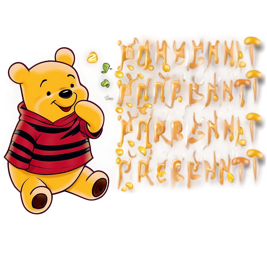 Traditional Pooh Bear Goodnight Png Kiy PNG image