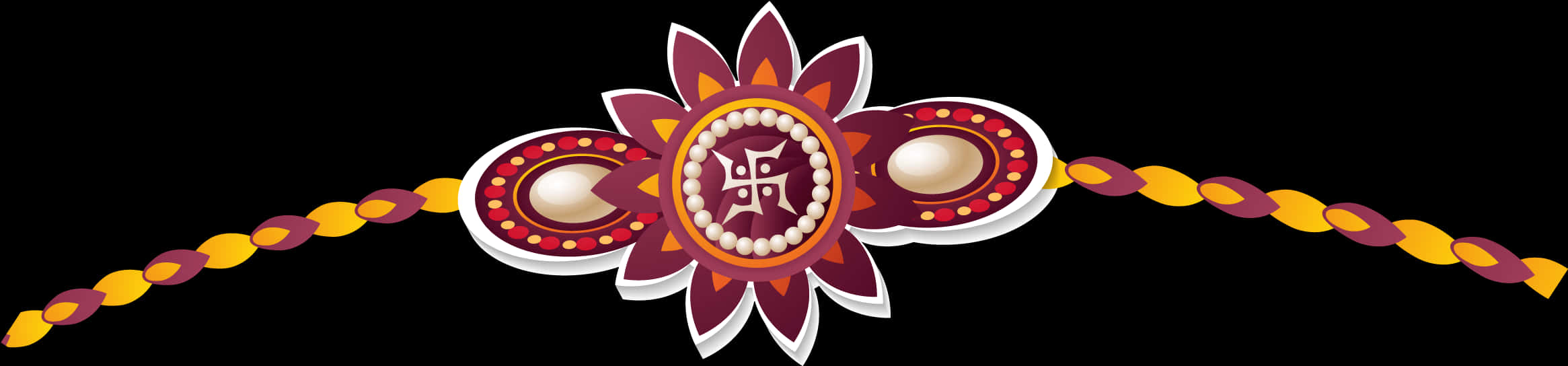 Traditional Rakhi Design PNG image