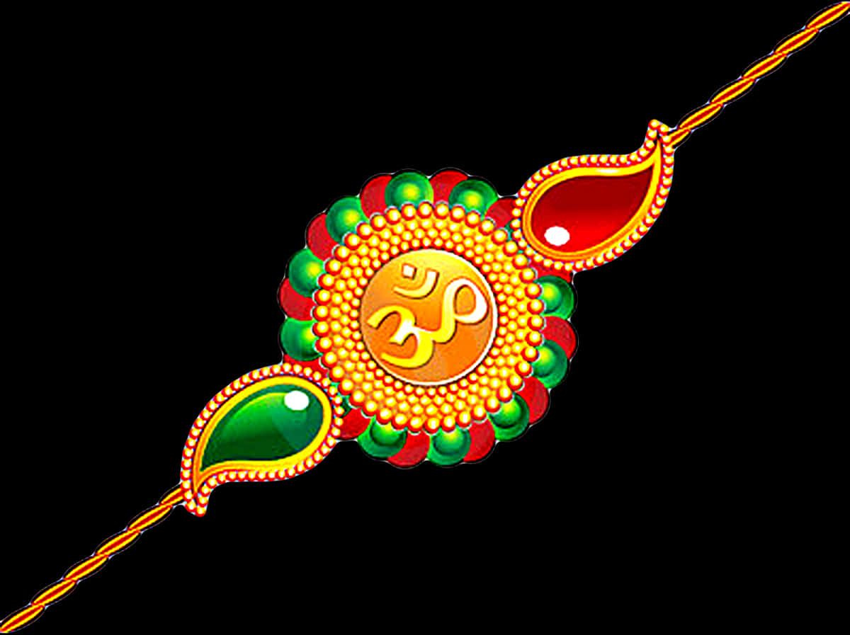 Traditional Rakhi Designwith Om Symbol PNG image