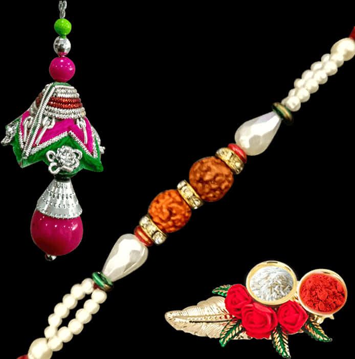 Traditional Rakhi Festival Accessories PNG image