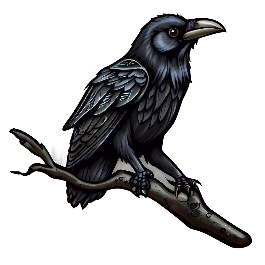 Traditional Raven Tattoo Png 77 PNG image