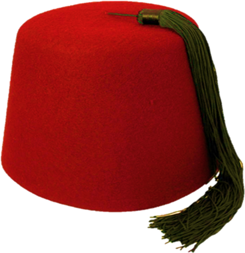 Traditional Red Fez Hat PNG image