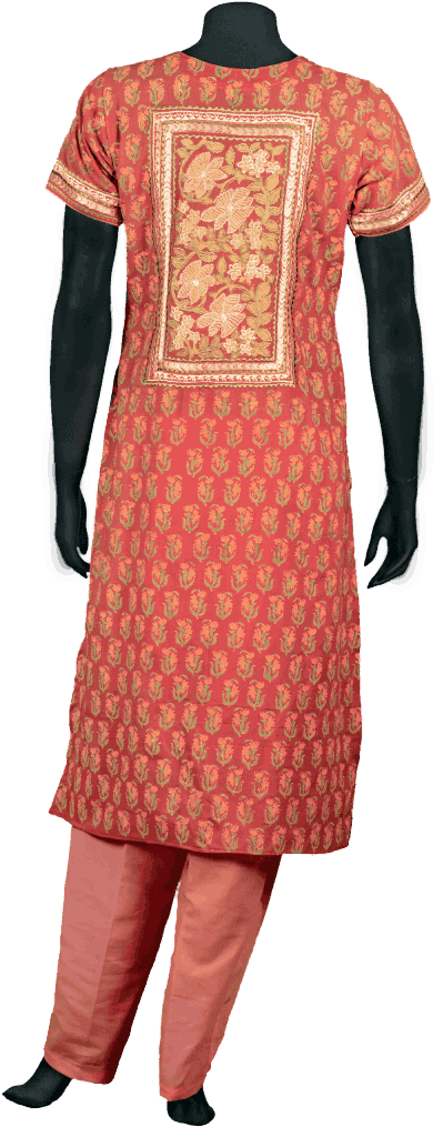 Traditional Red Salwar Suit Mannequin PNG image