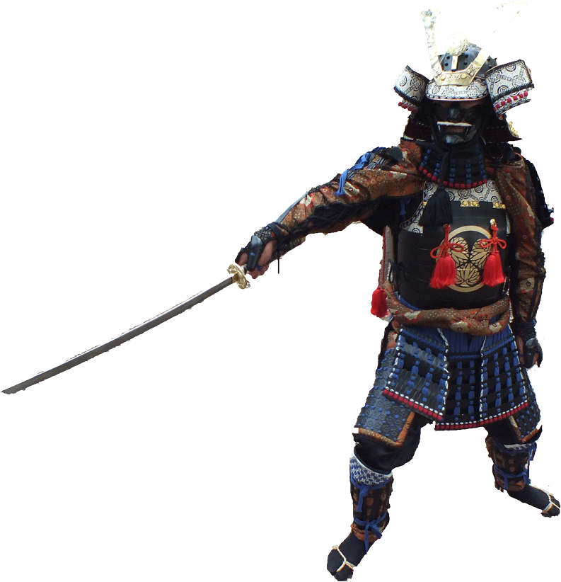 Traditional Samurai Warrior Armor PNG image