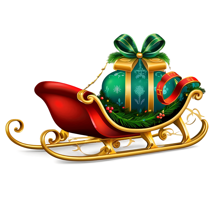 Traditional Santa Sleigh Png 32 PNG image