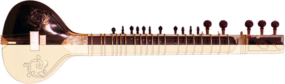 Traditional Sitar Instrument PNG image