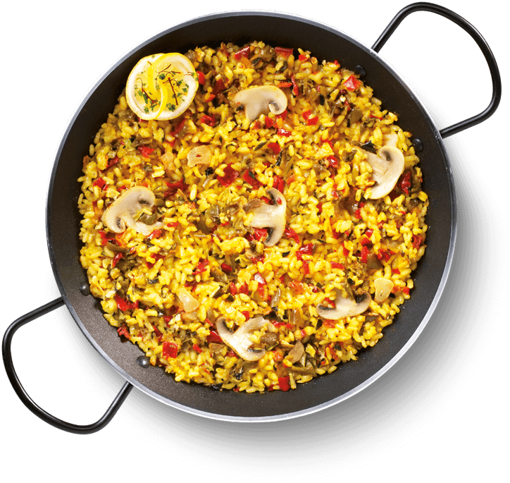 Traditional Spanish Paella Dish PNG image