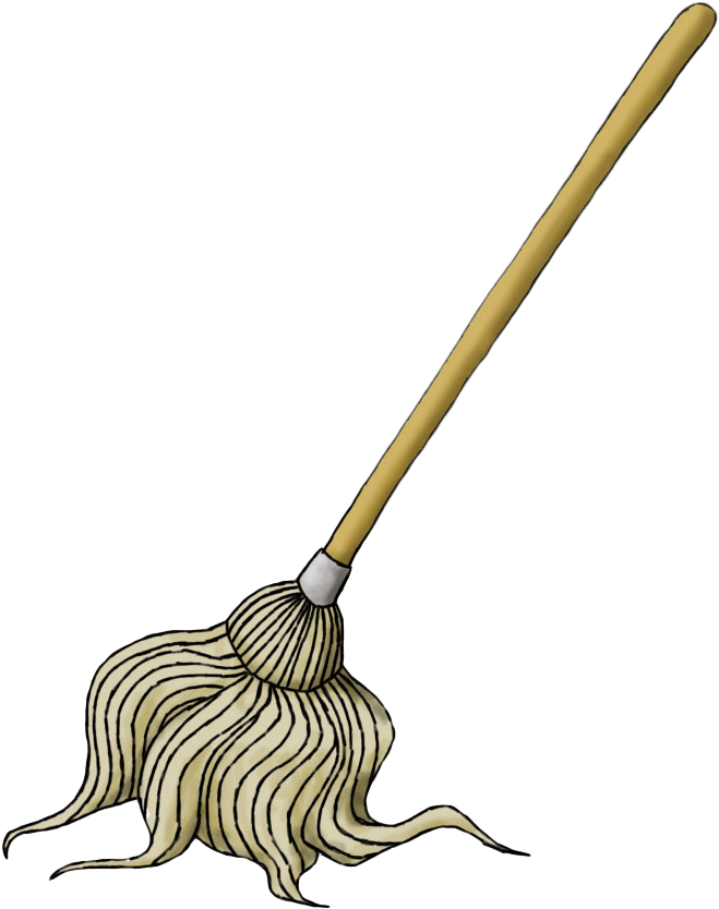 Traditional String Mop Illustration PNG image
