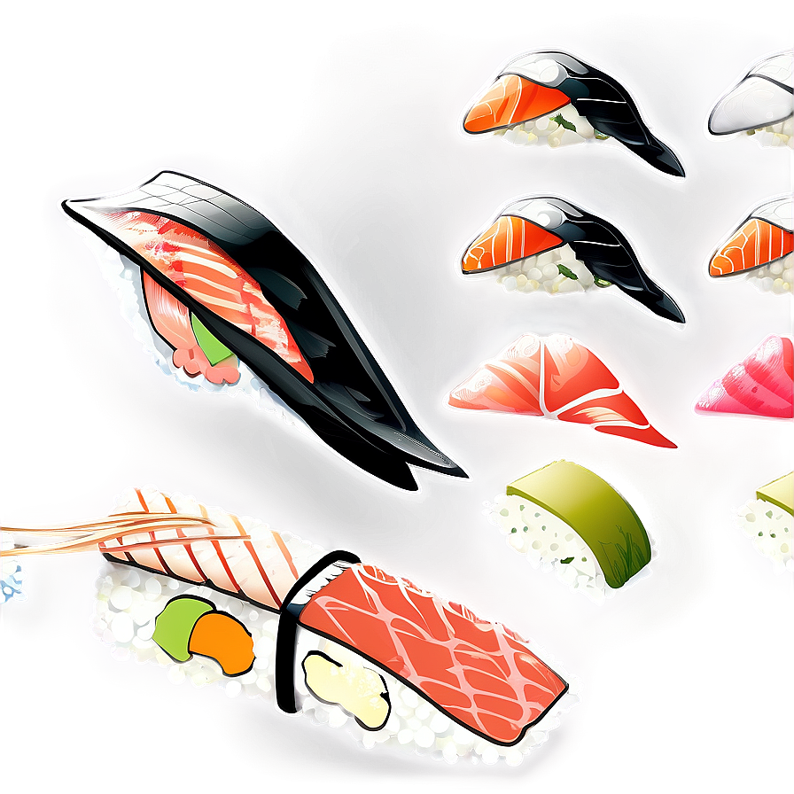 Traditional Sushi Plate Png 05212024 PNG image