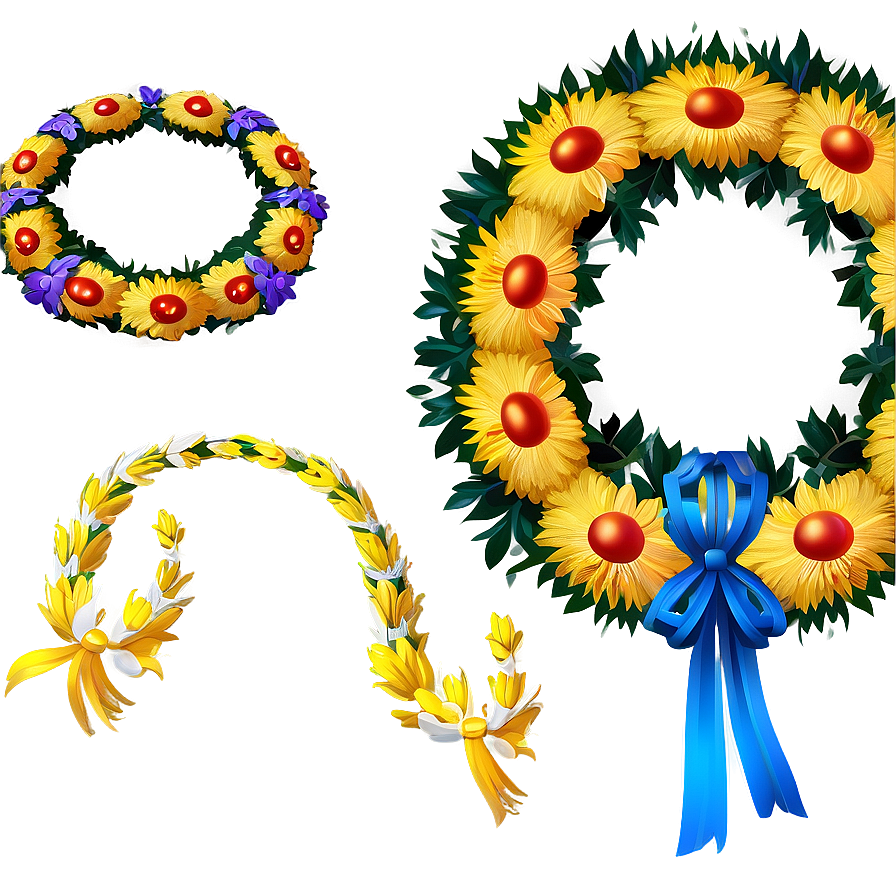 Traditional Ukrainian Wreath Png 05242024 PNG image