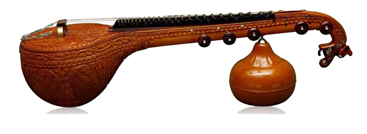 Traditional Veena Instrument PNG image